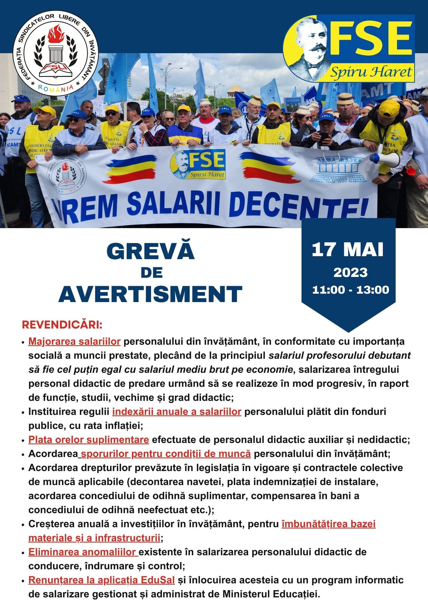 Proteste Fsli declaratie-FSLI-greva - Valahia Media.ro
