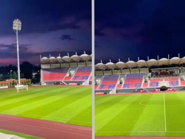 Sfidare?! La Târgoviște se aprinde nocturna pe stadion, doar pentru o postare pe facebook! În România se iau măsuri pentru criza energetică!