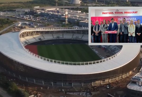 Târgoviște, “Dâmbovița Arena”: Noul stadion, aproape finalizat, ajuns subiect de dispută politică. PSD Dâmbovița acuză că “nu mai dă Guvernul bani!”. Realitatea e complet diferită!