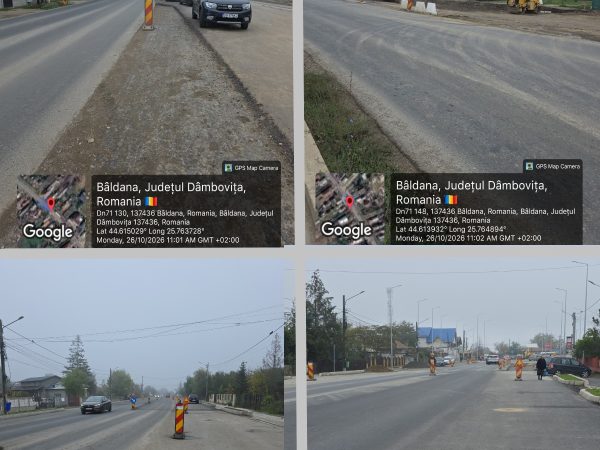 CJ Dâmbovița a anunțat că lucrările la DN 71, în zona Bâldana, sunt încheiate. Deputatul Daniel Blaga: “Încep să mă întreb dacă trăim în aceiași realitate.”