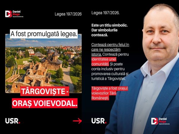 A fost promulgată legea ce stabilește că Târgoviște este “Oraș Voevodal”!